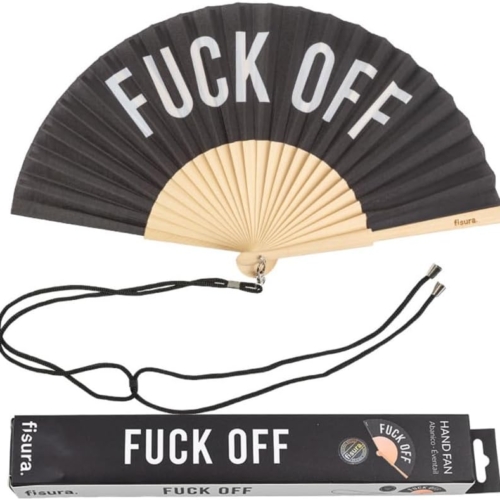 Ventaglio "FUCK OFF" nero