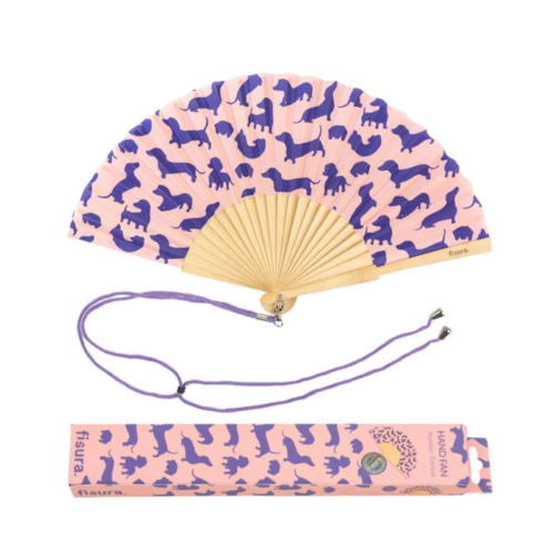 Ventaglio "BASSOTTI" rosa